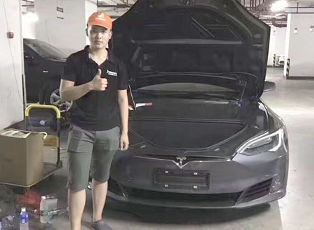 特斯拉車內(nèi)空氣治理施工案例